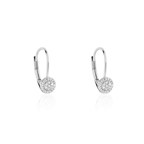 Boucles D'oreilles Pendantes Ursilla Or Blanc Diamants - Boucles d'oreilles pendantes Femme | Histoire d’Or