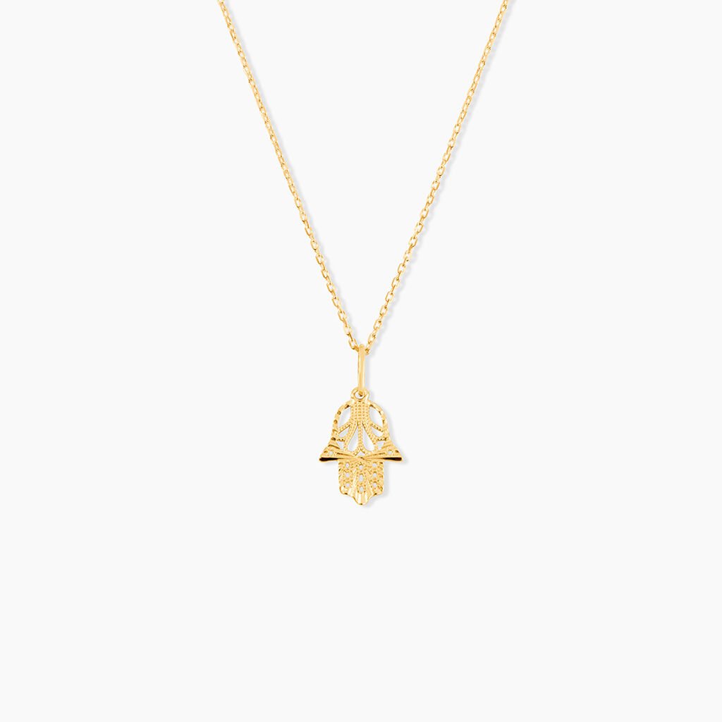 Pendentif Fatima Or Jaune - Pendentifs Famille | Histoire d&rsquo;Or