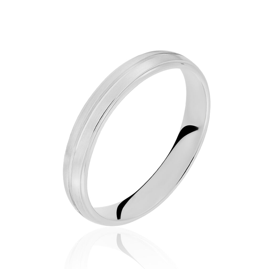 Alliance Circios Demi Jonc Classique Or Blanc - Alliances Unisex | Histoire d’Or