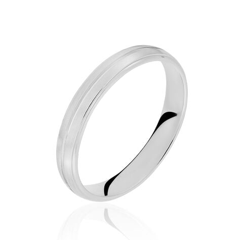 Alliance Circios Demi Jonc Classique Or Blanc - Alliances Unisex | Histoire d’Or