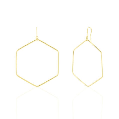 Cr&eacute;oles Roseane Hexagone Or Jaune - Boucles d'oreilles cr&eacute;oles Femme | Histoire d&rsquo;Or