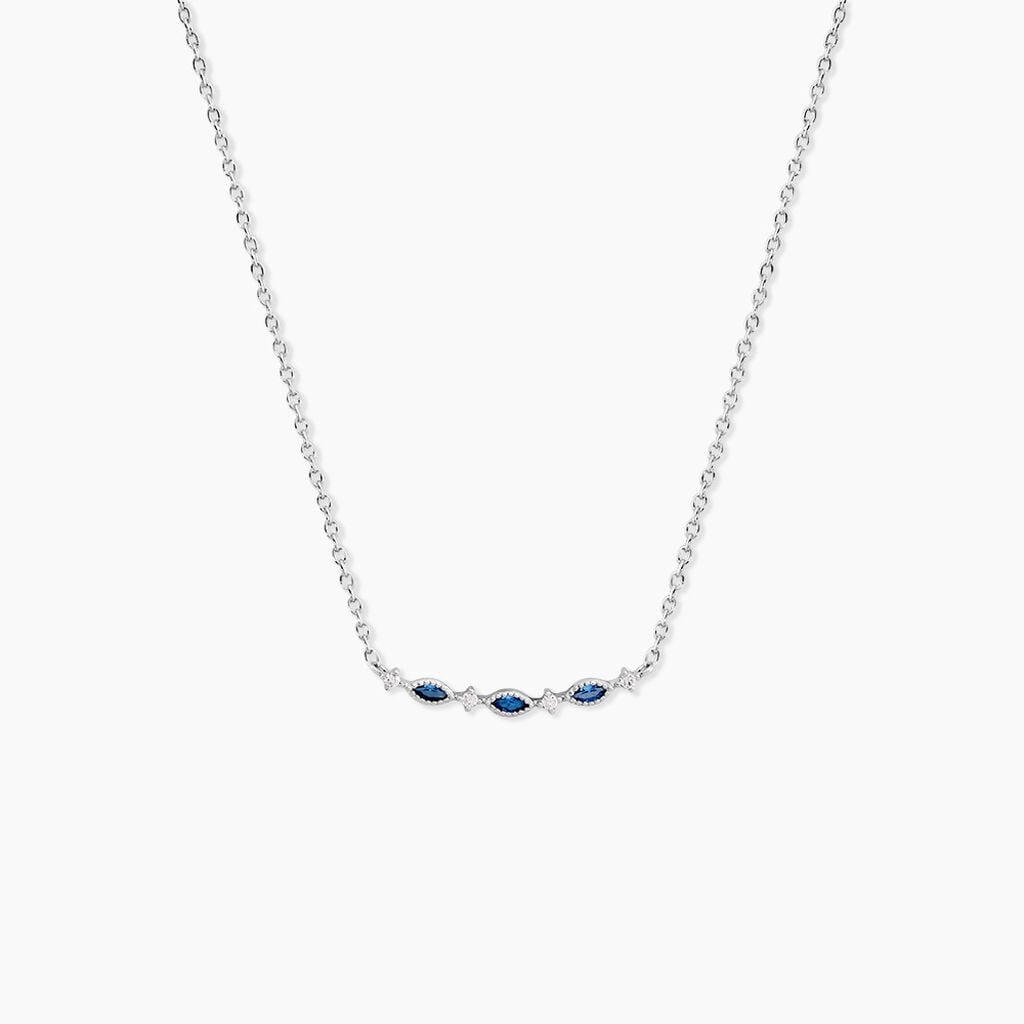 Collier Eva Argent Blanc Oxyde De Zirconium - Colliers fantaisie Femme | Histoire d&rsquo;Or