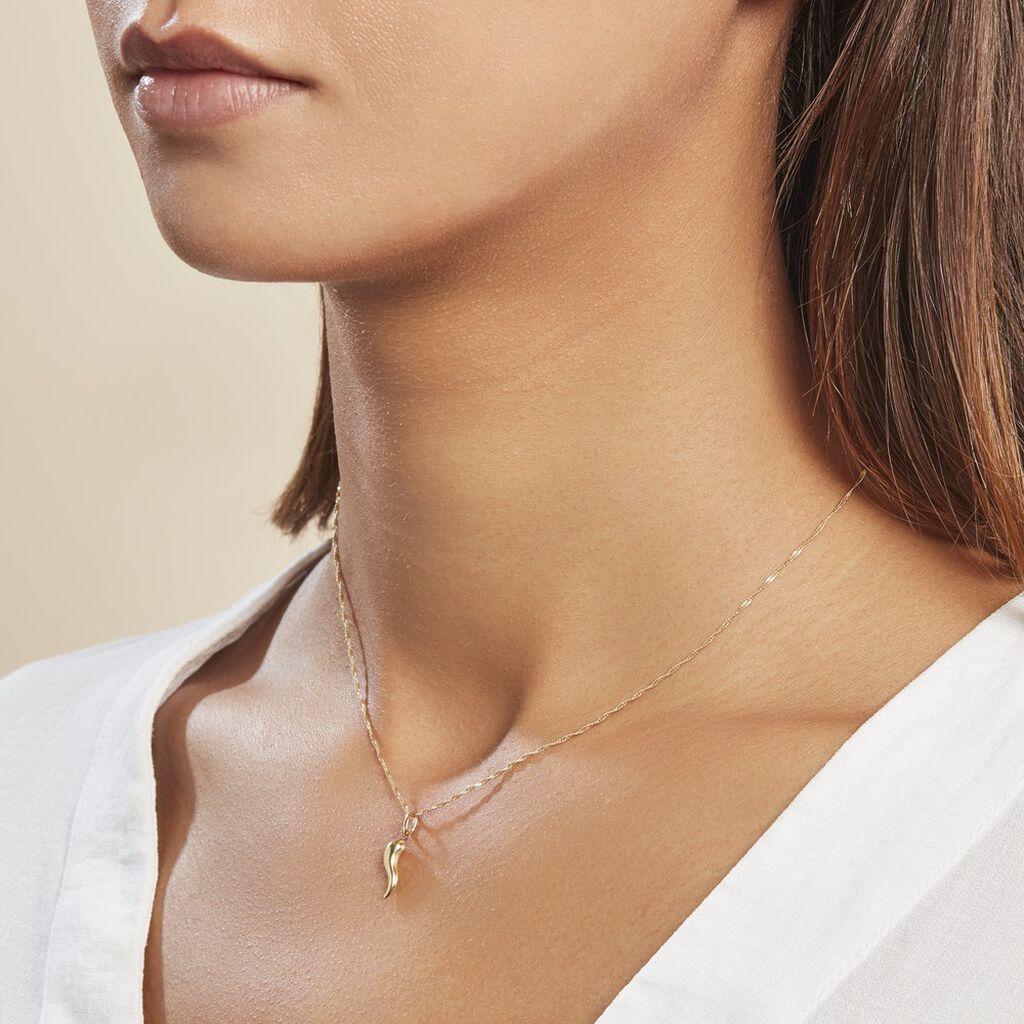 Pendentif Felicette Corne Abondance Or Jaune - Pendentifs Unisex | Histoire d’Or