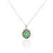 Collier Leona Or Blanc Emeraude Diamant - Colliers Femme | Histoire d’Or