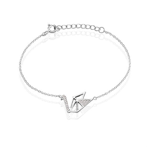 Bracelet Origami Argent Blanc Oxyde De Zirconium - Bracelets Femme | Histoire d’Or