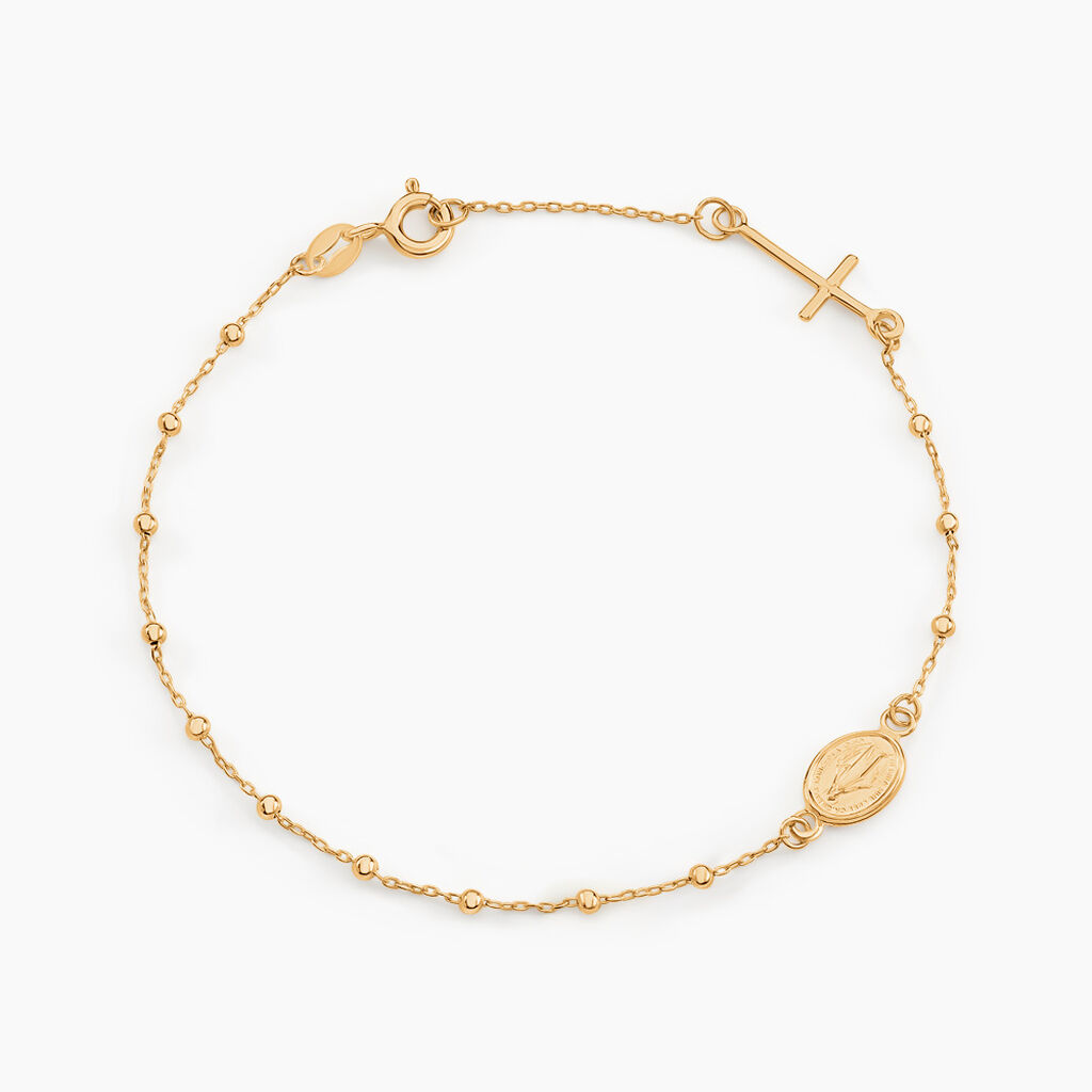 Bracelet Marya Or Jaune - Pendentifs Baptême Famille | Histoire d’Or