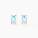 Boucles D'oreilles Puces Emilian Or Jaune Topaze - Clous d'oreilles Femme | Histoire d&rsquo;Or