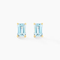 Boucles D'oreilles Puces Emilian Or Jaune Topaze