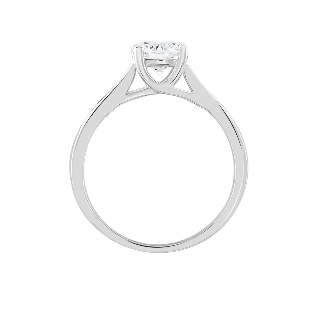 Bague Solitaire Fiona Or Blanc Diamant Synthetique - Bagues solitaires Femme | Histoire d’Or