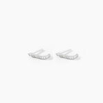 Cr&eacute;oles Magma Argent Blanc Oxyde De Zirconium - Boucles d'oreilles cr&eacute;oles Femme | Histoire d&rsquo;Or