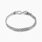 Bracelet Jerry Maille Corde Or Blanc - Bracelets cha&icirc;ne Femme | Histoire d&rsquo;Or