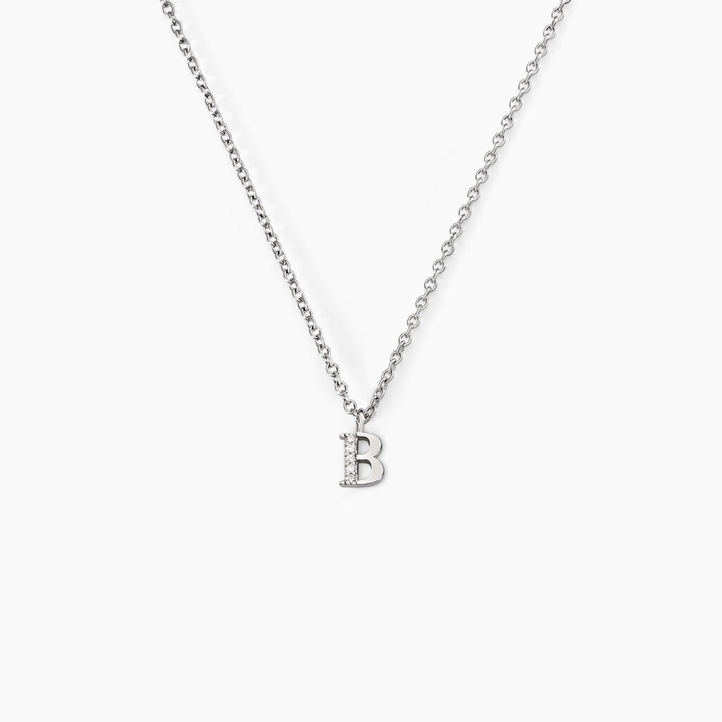 Collier Neruda Argent Blanc Oxyde De Zirconium - Colliers fantaisie Femme | Histoire d&rsquo;Or