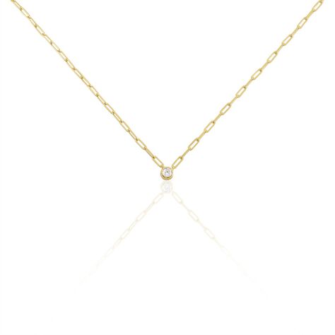 Collier Plaqué Or Liede Oxyde De Zirconium - Colliers Femme | Histoire d’Or