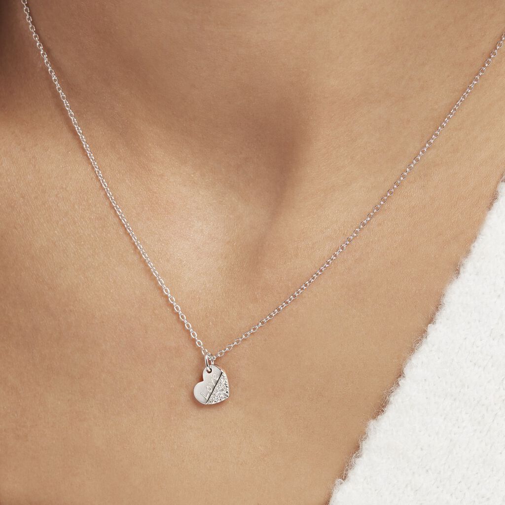 Collier Argent Blanc Alphonzo Oxydes De Zirconium - Colliers fantaisie Femme | Histoire d’Or