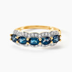 Bague Multipierres Or Jaune Margaux Topaze - Bagues avec pierre Femme | Histoire d&rsquo;Or