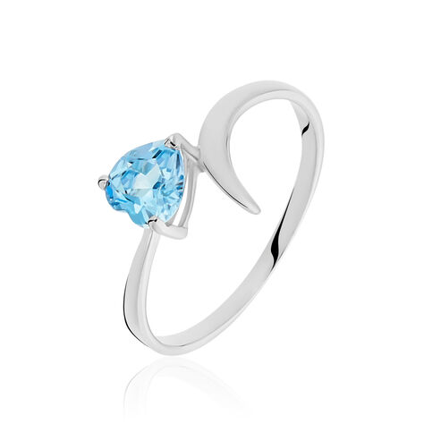 Bague Marga Or Blanc Topaze - Bagues solitaires Femme | Histoire d’Or