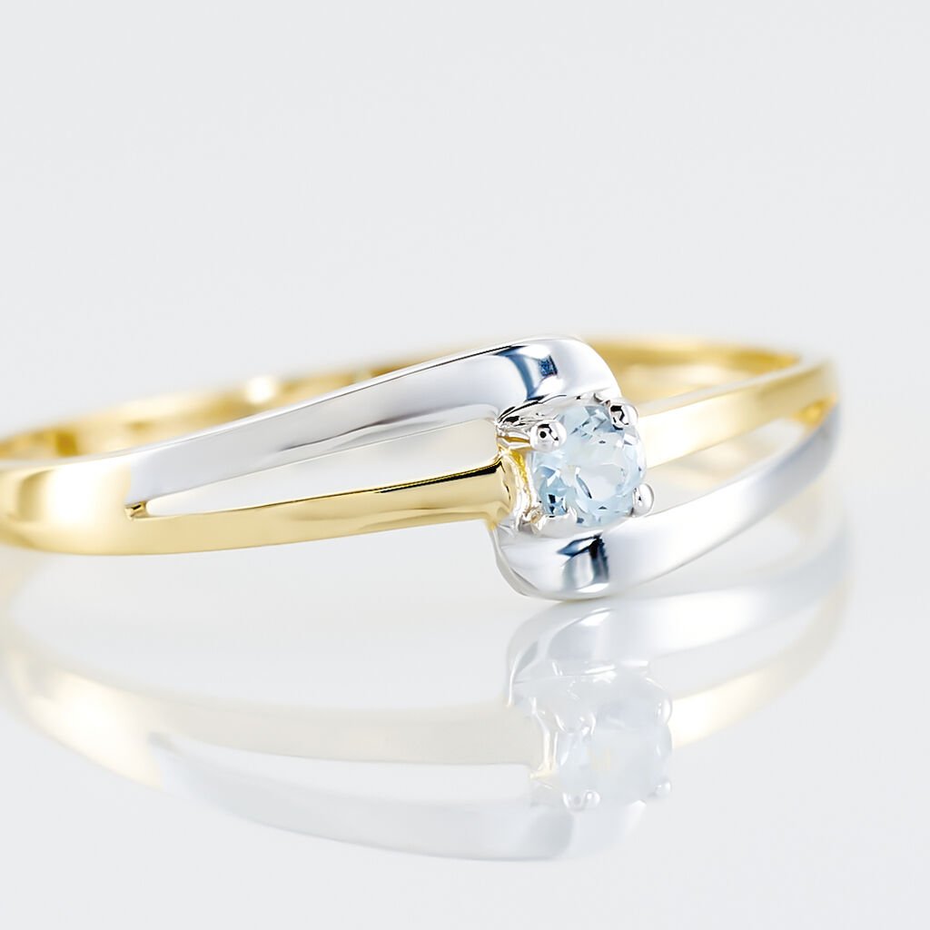Bague Nesryne Or Bicolore Topaze - Bagues solitaires Femme | Histoire d’Or