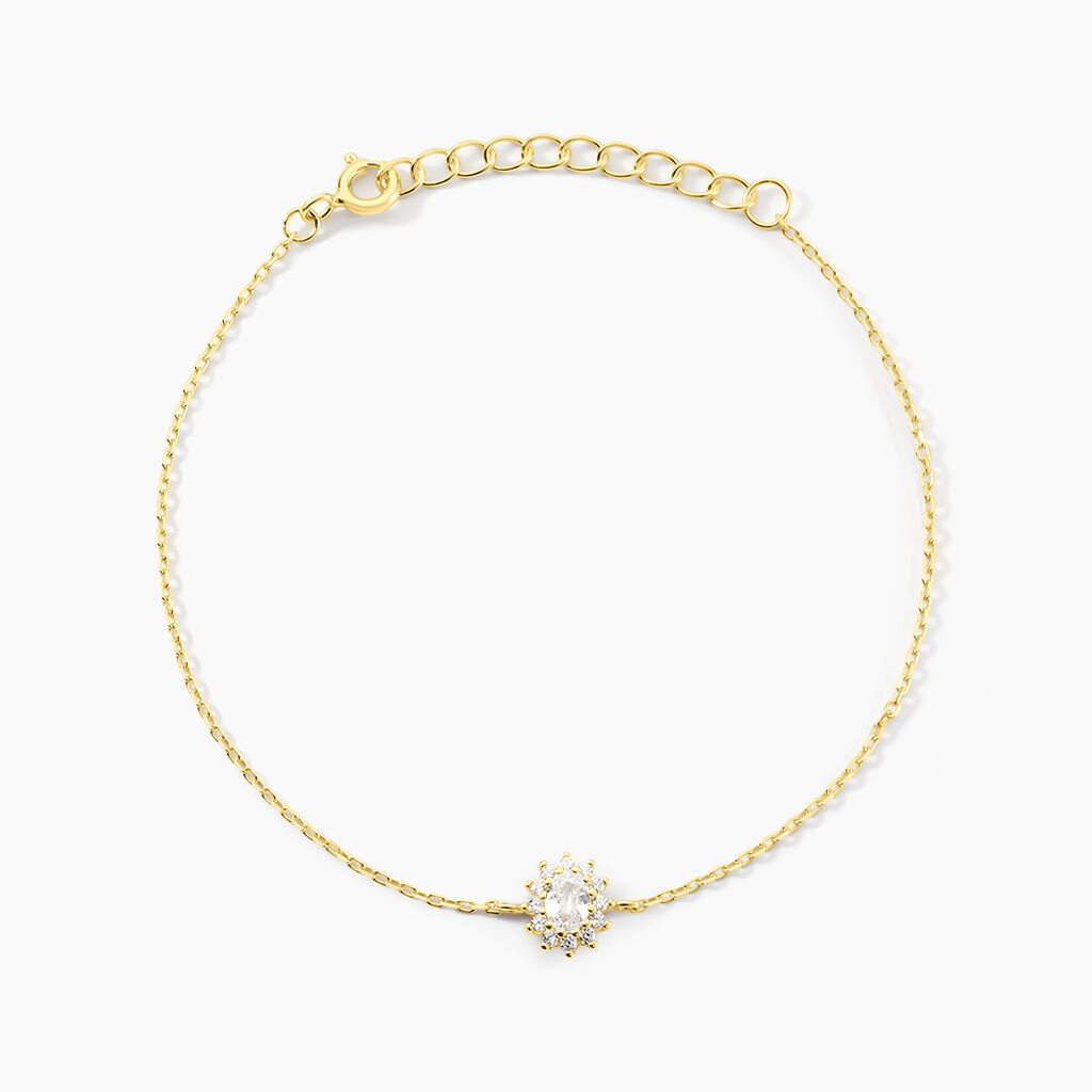 Bracelet Oliviane Argent Jaune Oxyde De Zirconium - Bracelets Femme | Histoire d&rsquo;Or