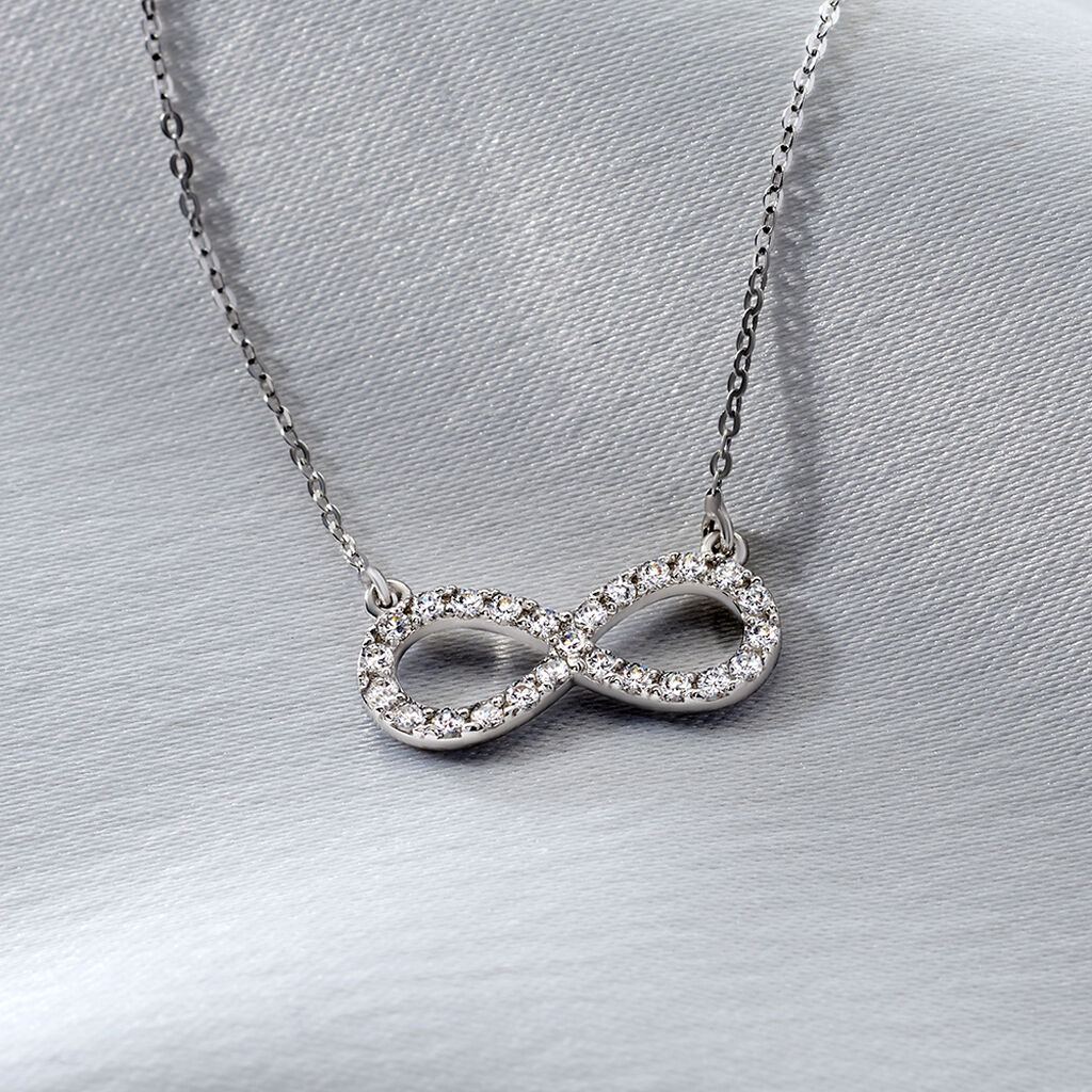 Collier Klothilda Or Blanc Oxyde De Zirconium - Colliers Femme | Histoire d&rsquo;Or