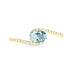 Bague Loriane Or Jaune Aigue Marine Et Oxyde De Zirconium - Bagues solitaires Femme | Histoire d’Or