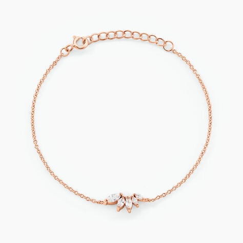 Bracelet Duchesse Argent Rose Oxyde De Zirconium - Bracelets Femme | Histoire d&rsquo;Or