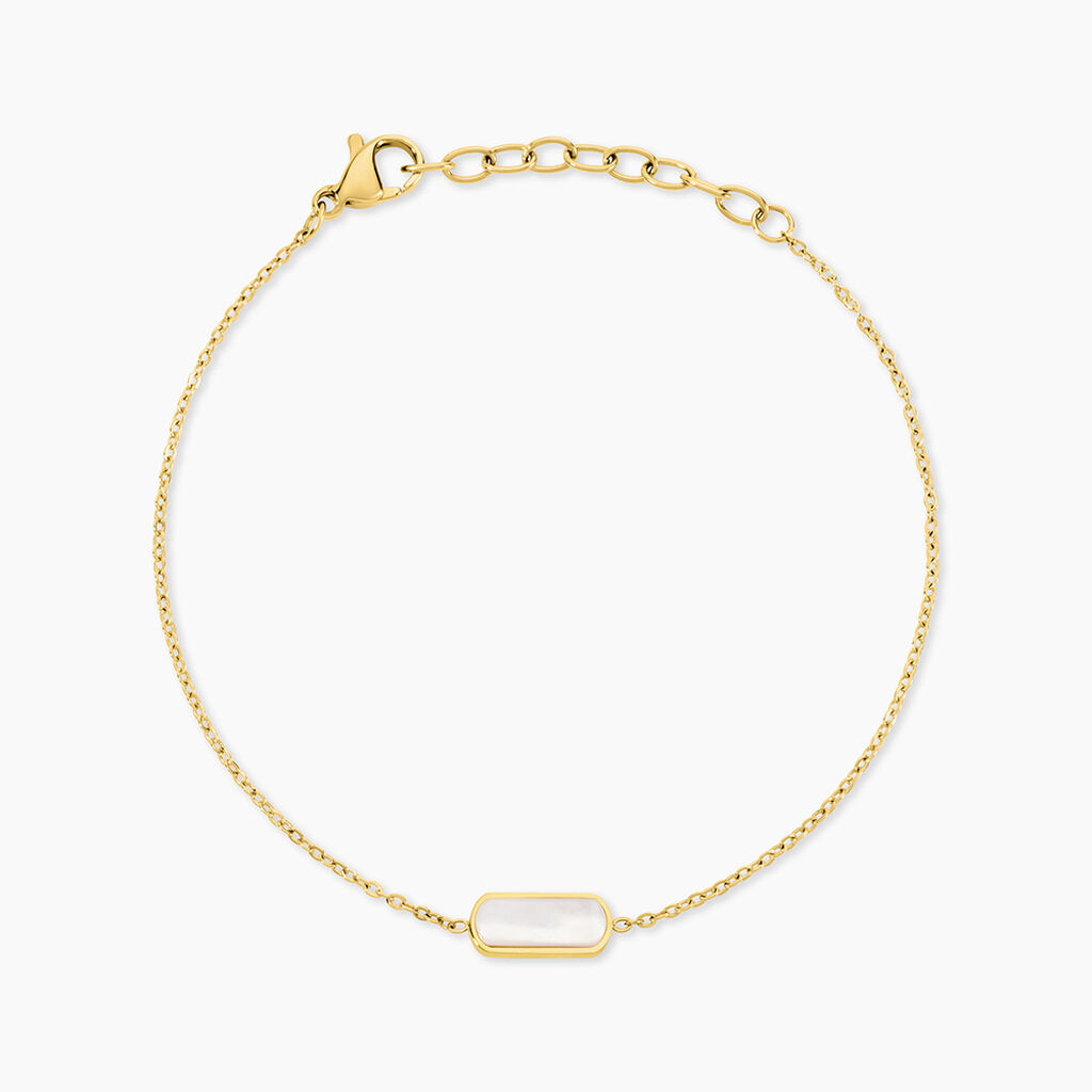 Bracelet Jazz Acier Jaune Nacre - Bracelets Femme | Histoire d’Or