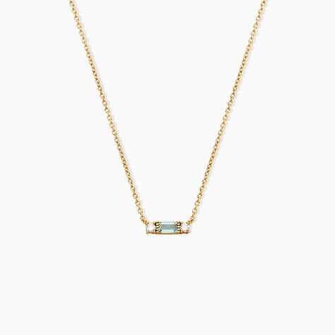 Collier Joaneder Argent Dor&eacute; A L'Or 750/1000 Topaze Oxyde De Zirconium - Colliers Femme | Histoire d&rsquo;Or