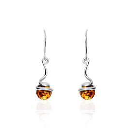 Boucles D'oreilles Pendantes Mariangeae Argent Blanc Ambre - Boucles d'oreilles fantaisie Femme | Histoire d’Or