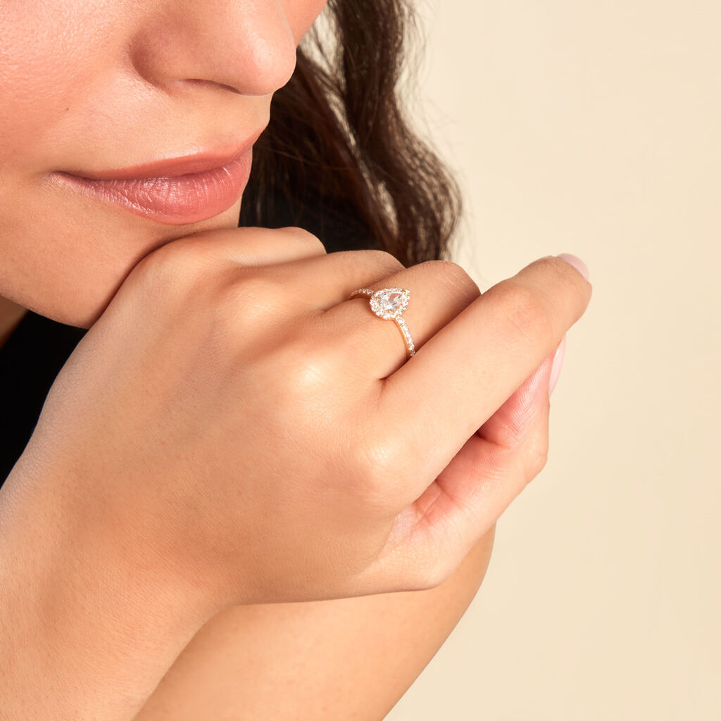 Bague Hillevi Or Jaune Oxyde De Zirconium - Bagues solitaires Femme | Histoire d’Or