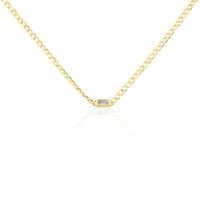 Collier Chain Or Jaune Topaze