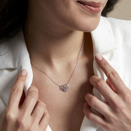 Collier Douglas Argent Blanc Oxyde De Zirconium - Colliers fantaisie Femme | Histoire d’Or