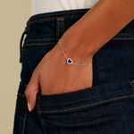 Bracelet Serment D'Argent Argent Blanc Lapis Lazuli Oxyde De Zirconium - F&ecirc;te des m&egrave;res Femme | Histoire d&rsquo;Or