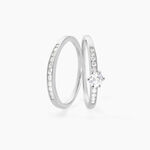 Bague Solitaire Maella Argent Blanc Oxyde De Zirconium - Bagues solitaires Femme | Histoire d&rsquo;Or