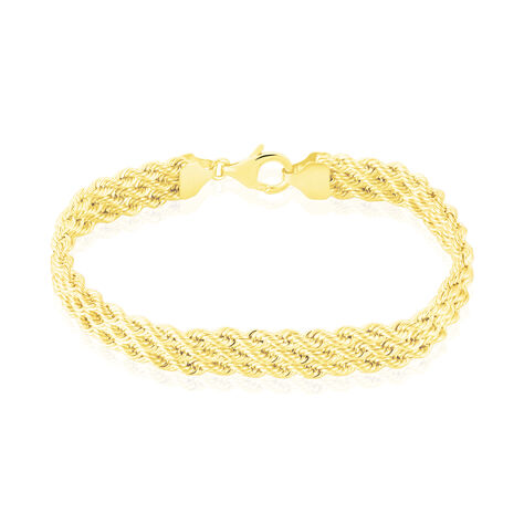 Bracelet Jerry Maille Corde 3 Rangs Or Jaune - Bracelets chaîne Femme | Histoire d’Or