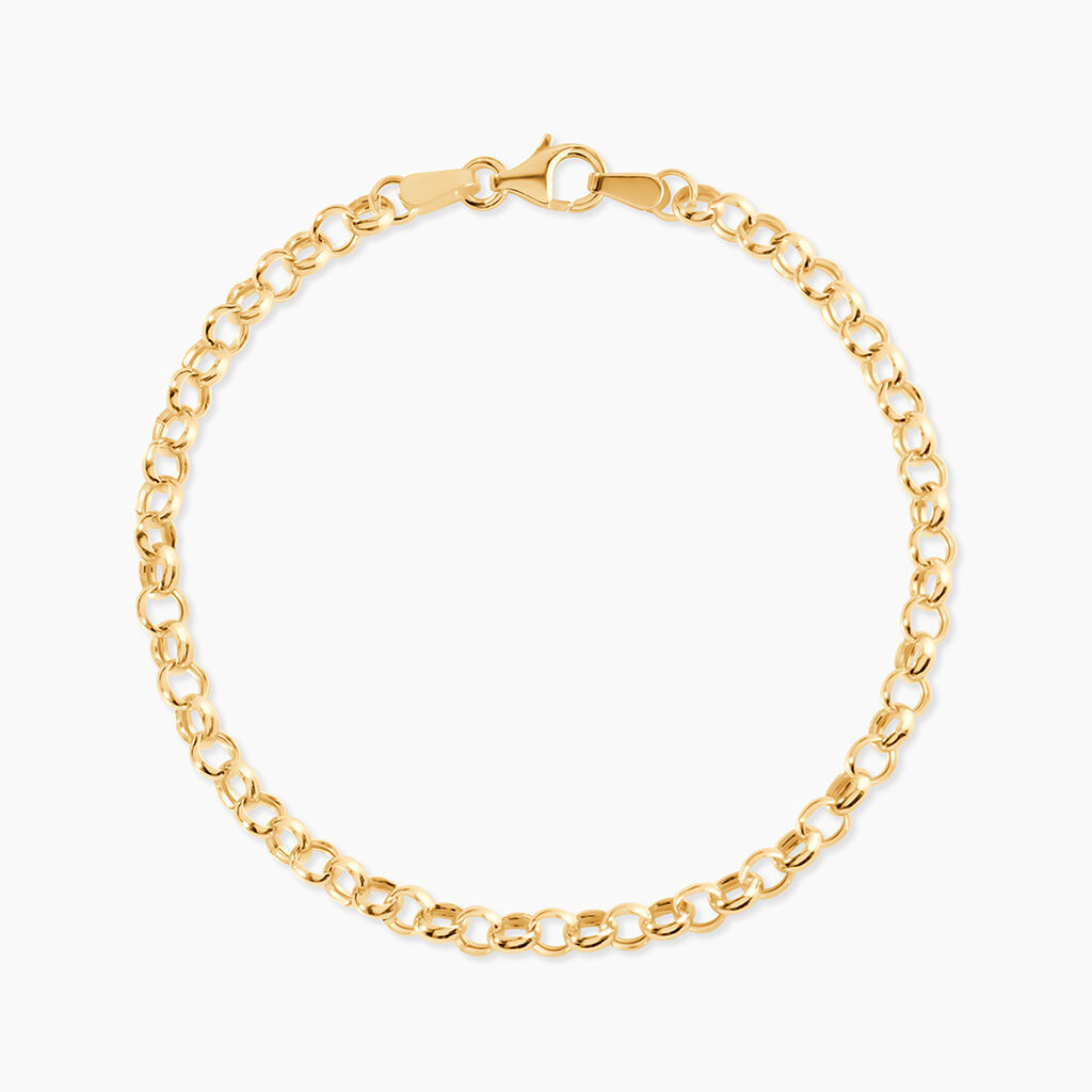 Bracelet Elviaae Maille Jaseron Or Jaune - Bracelets cha&icirc;ne Femme | Histoire d&rsquo;Or