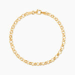 Bracelet Elviaae Maille Jaseron Or Jaune - Bracelets cha&icirc;ne Femme | Histoire d&rsquo;Or
