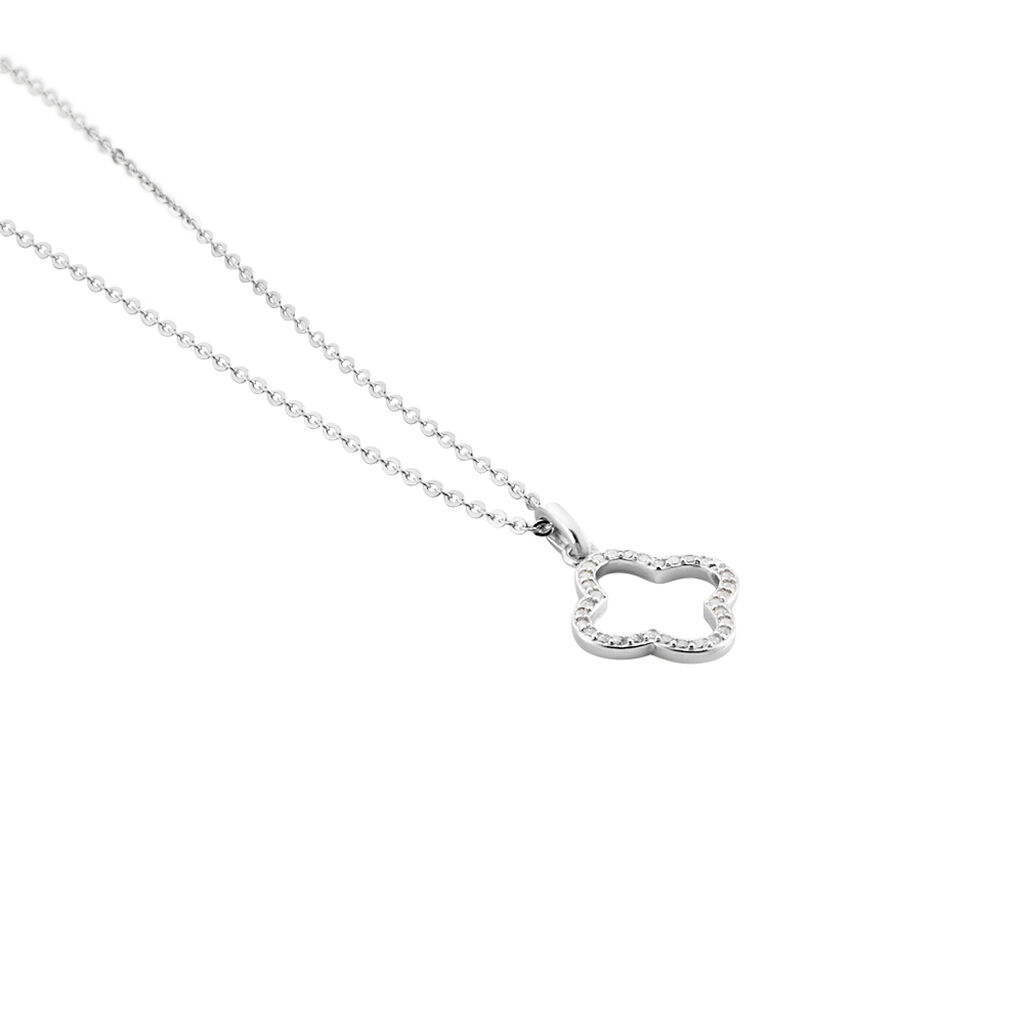 Collier Argent Blanc Finnegan Oxydes De Zirconium - Colliers fantaisie Femme | Histoire d&rsquo;Or