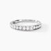 Demi-alliance Or Blanc  Valentine Diamant Synthetique - Alliances Femme | Histoire d’Or