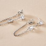 Bijoux D'oreilles Kerrie Argent Blanc Oxyde De Zirconium - Boucles d'oreilles fantaisie Femme | Histoire d&rsquo;Or