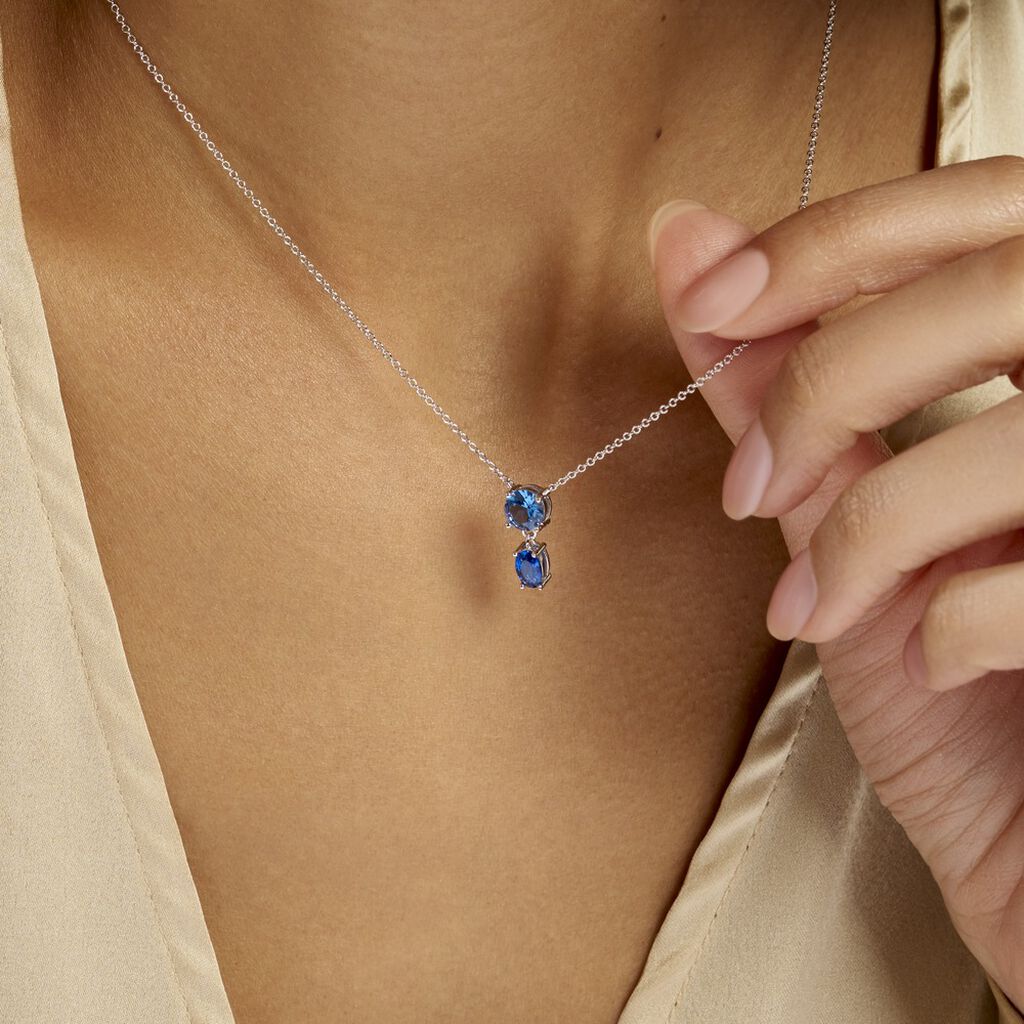 Collier Argent Blanc Brenna Oxydes De Zirconium - Colliers fantaisie Femme | Histoire d’Or