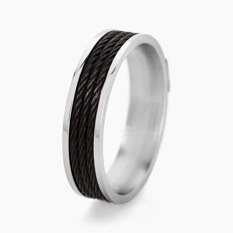 Bague Gaetane Acier Blanc - Bagues Homme | Histoire d’Or