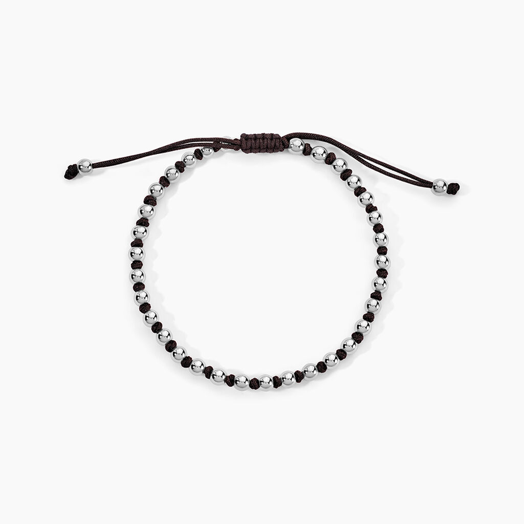 Bracelet Henrik Acier Blanc - Bracelets cordon Homme | Histoire d&rsquo;Or
