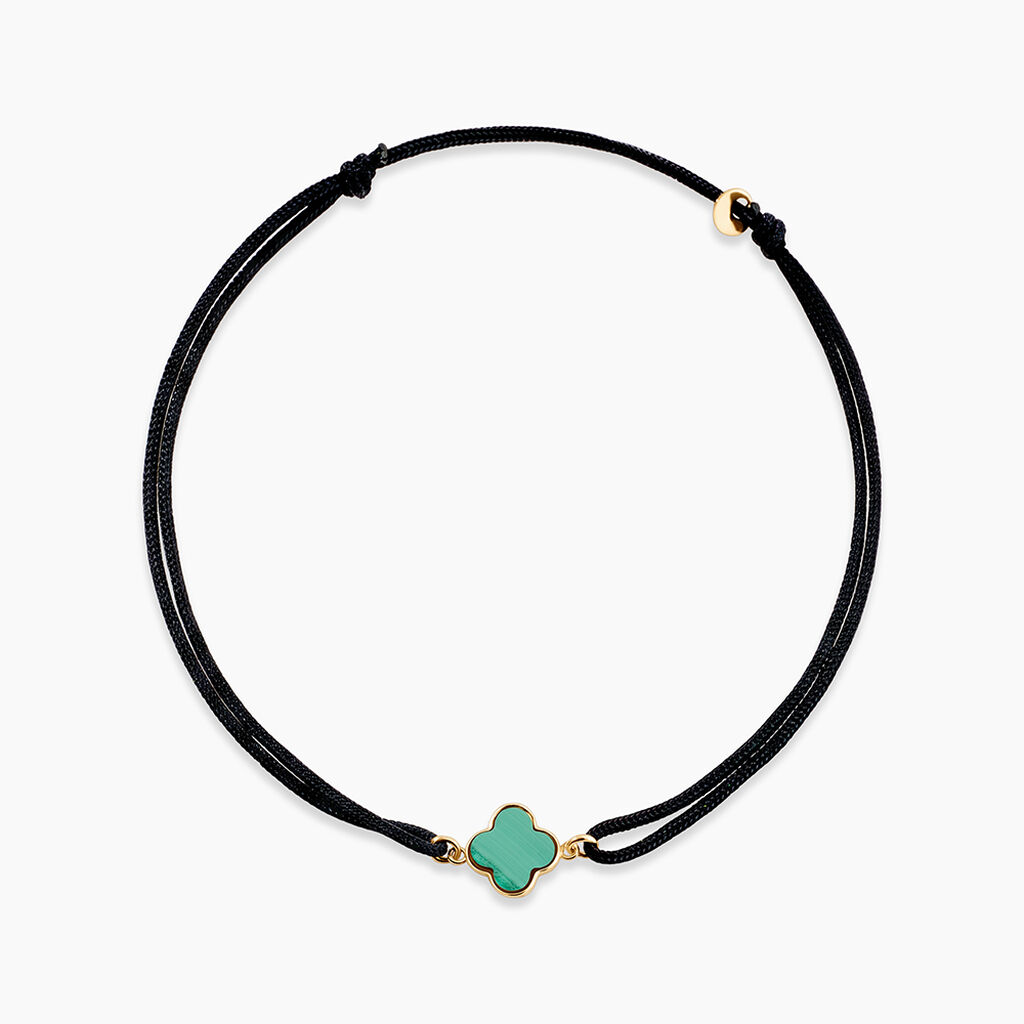 Bracelet Lucky Gems Or Jaune Malachite - Bracelets cordon Femme | Histoire d&rsquo;Or