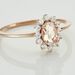 Bague Jozsua Or Rose Morganite Peche Oxyde De Zirconium - Bagues solitaires Femme | Histoire d’Or