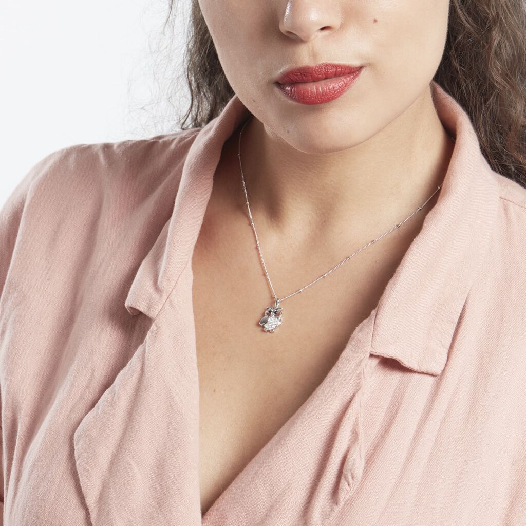 Collier Argent Trine Oxydes De Zirconium - Colliers fantaisie Femme | Histoire d’Or