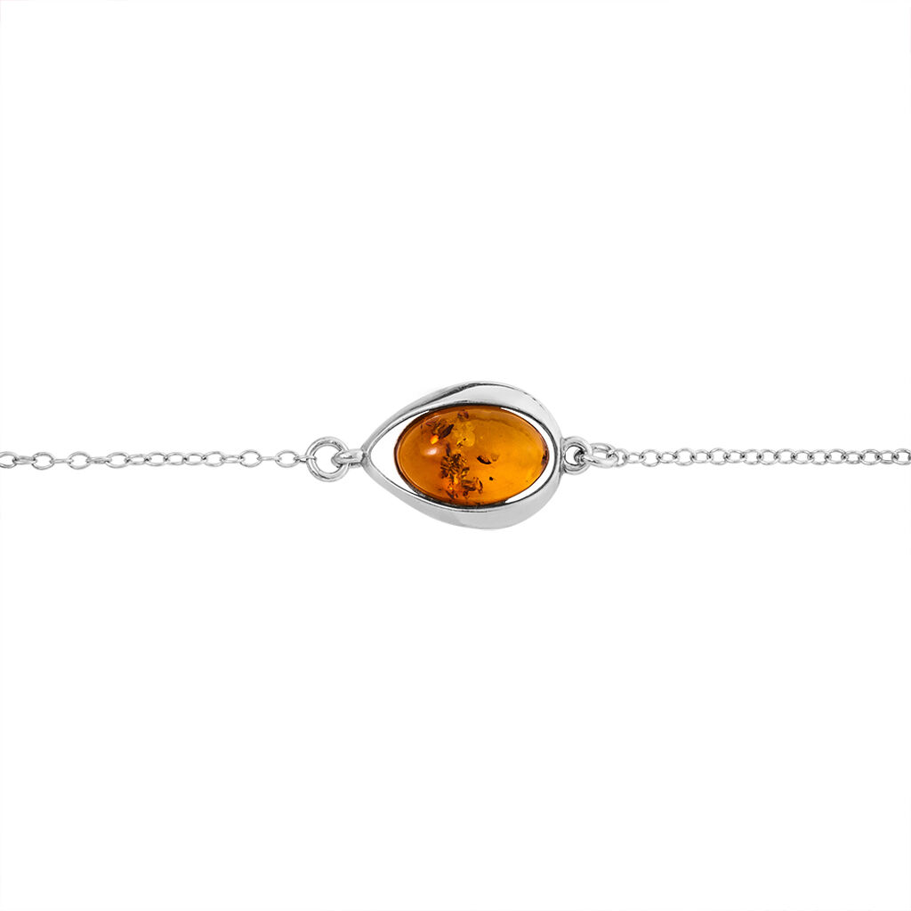 Bracelet Hilda Argent Blanc Ambre - Bracelets Femme | Histoire d’Or