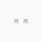Boucles D'oreilles Puces One Or Blanc Diamants - Clous d'oreilles Homme | Histoire d&rsquo;Or