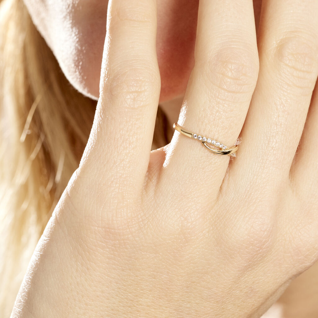 Bague Cass Or Jaune Oxyde - Bagues avec pierre Femme | Histoire d’Or