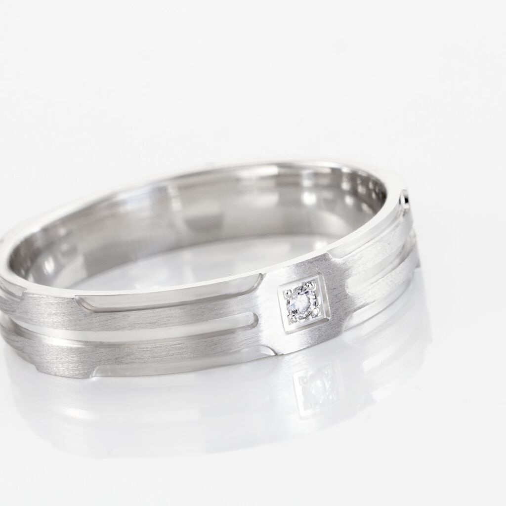 Alliance Kamil Argent Diamant - Alliances Homme | Histoire d’Or