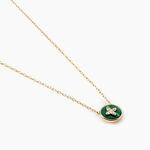 Collier Talisman Or Jaune Malachite Diamant - Colliers Femme | Histoire d&rsquo;Or